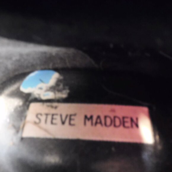 Womens Navy Blue Velveteen Ankle boot by Steve Madden - Picture 3 of 4